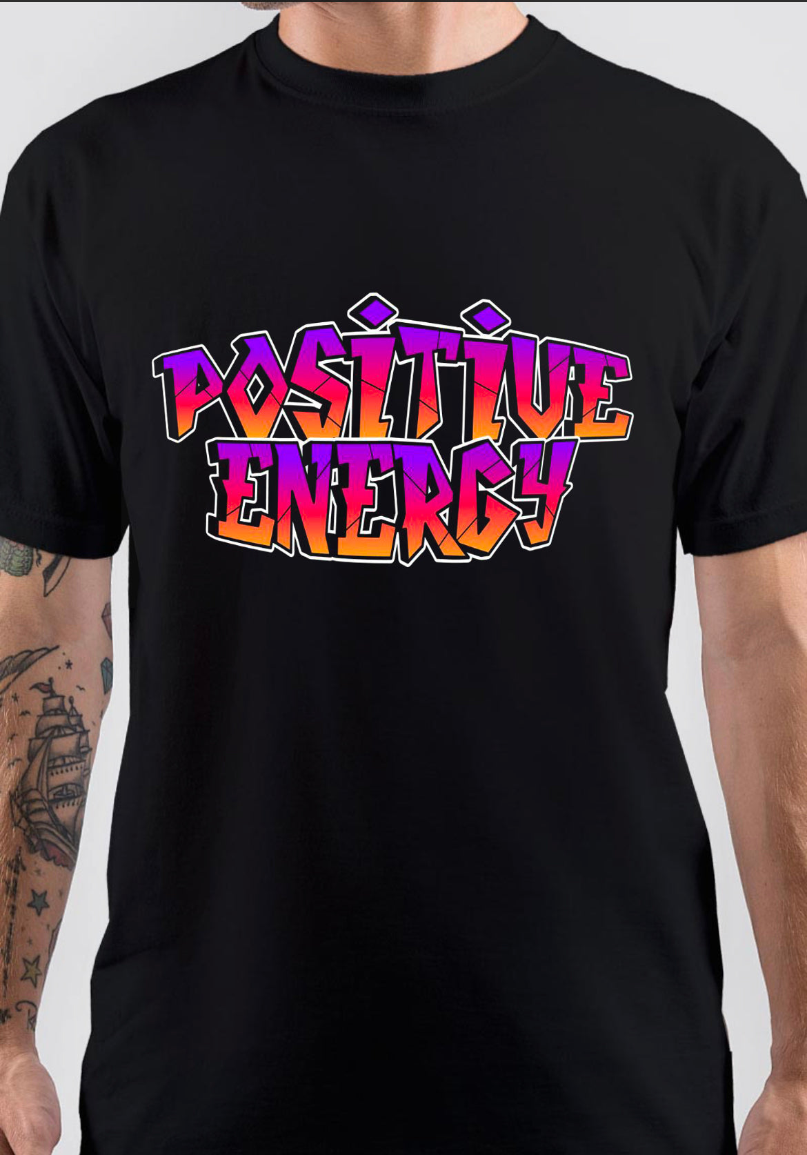 Positive Energy T-Shirt, Vintage Graphic Tee for Everyday Outfit