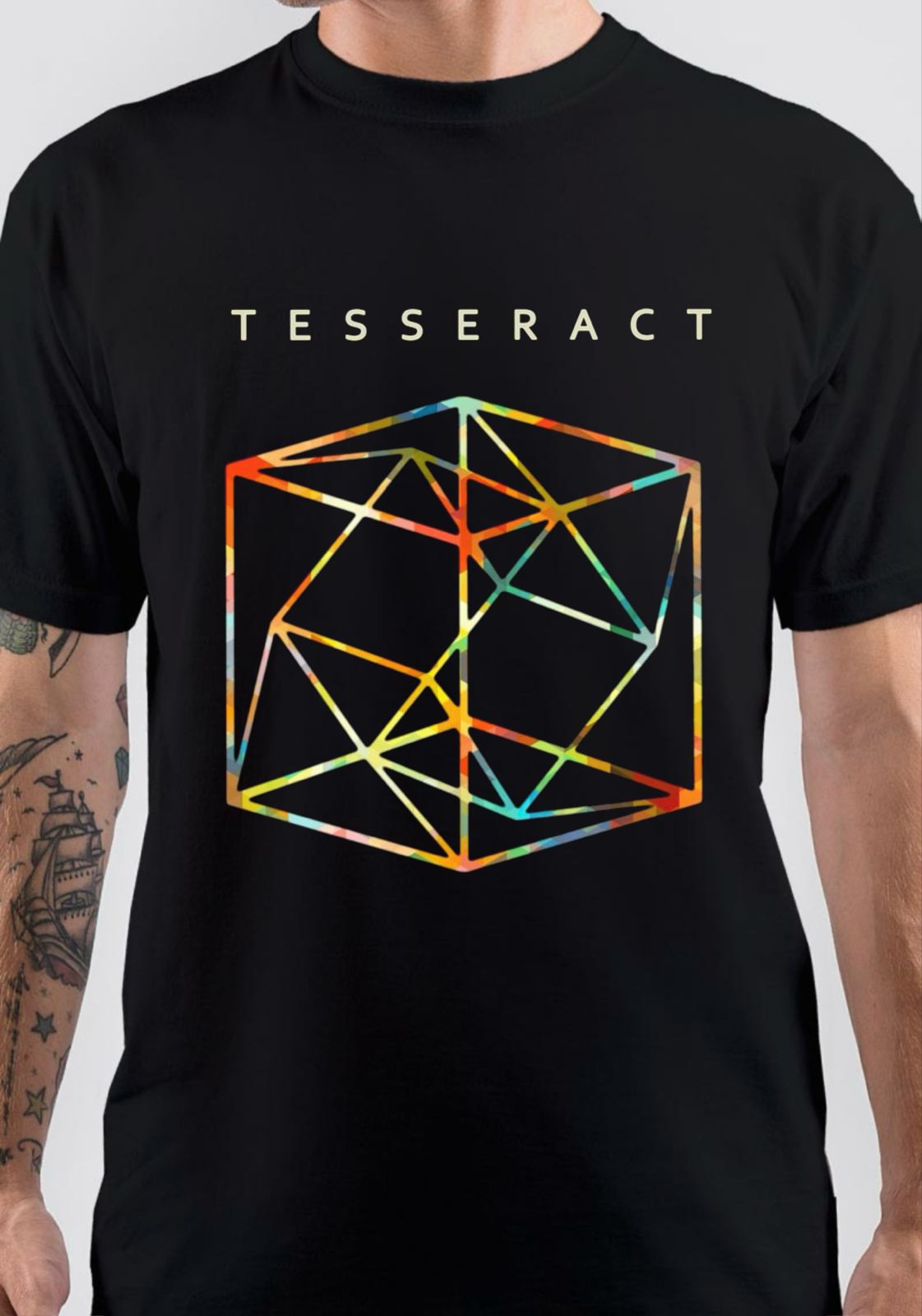 Tesseract T-Shirt, Vintage POD Graphic Tee for Streetwear Fans