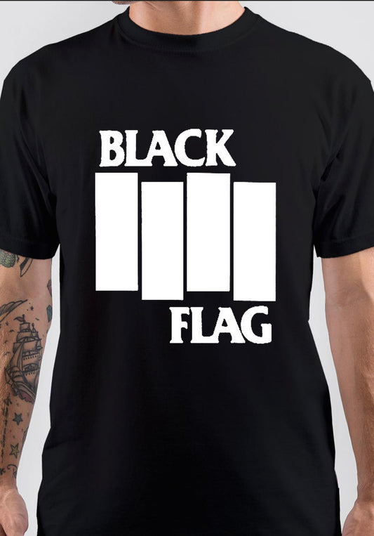 Black Flag T-Shirt, Statement Graphic Tee for Casual Streetwear