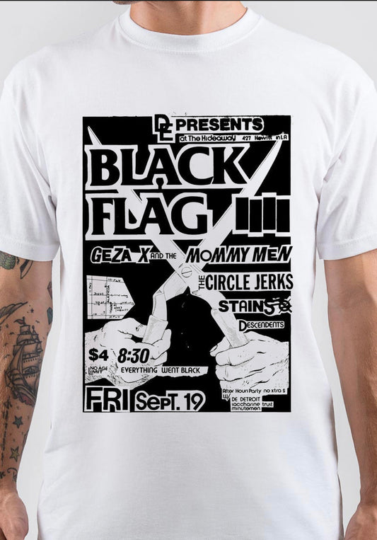Black Flag T-Shirt, Unique Graphic Tee for Fan Merch Style
