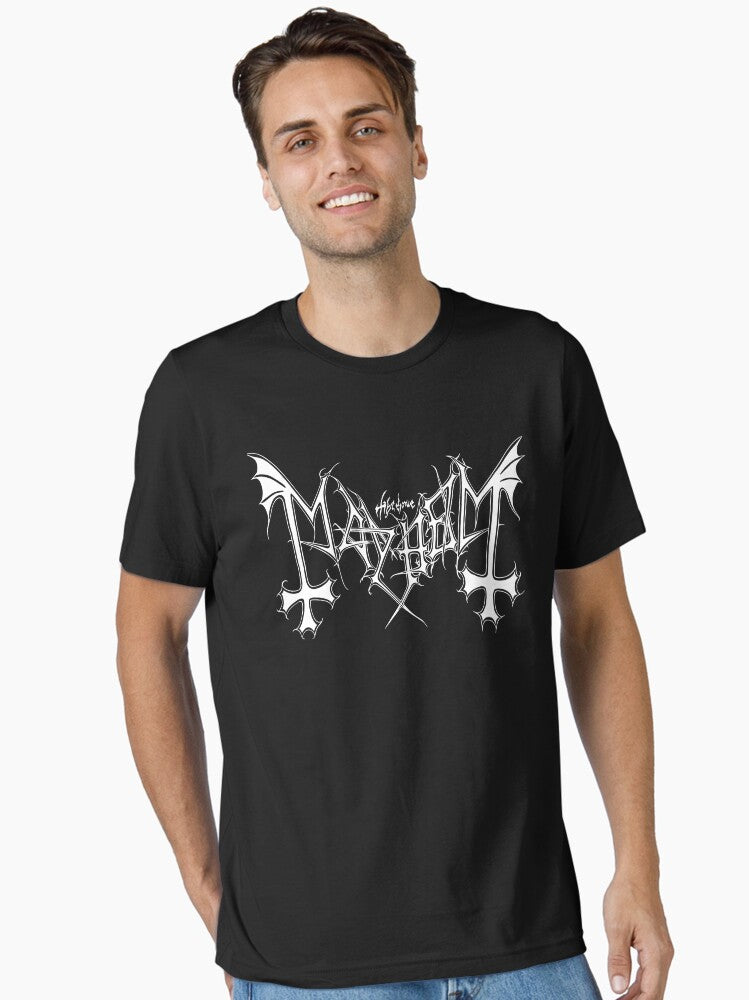 Mayhem Logo T-Shirt, Vintage POD Graphic Tee for Streetwear Fans