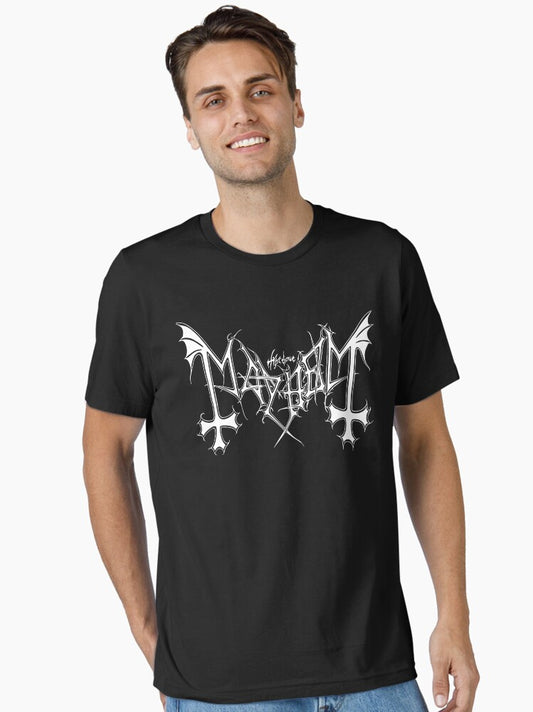 Mayhem Logo T-Shirt, Vintage POD Graphic Tee for Streetwear Fans