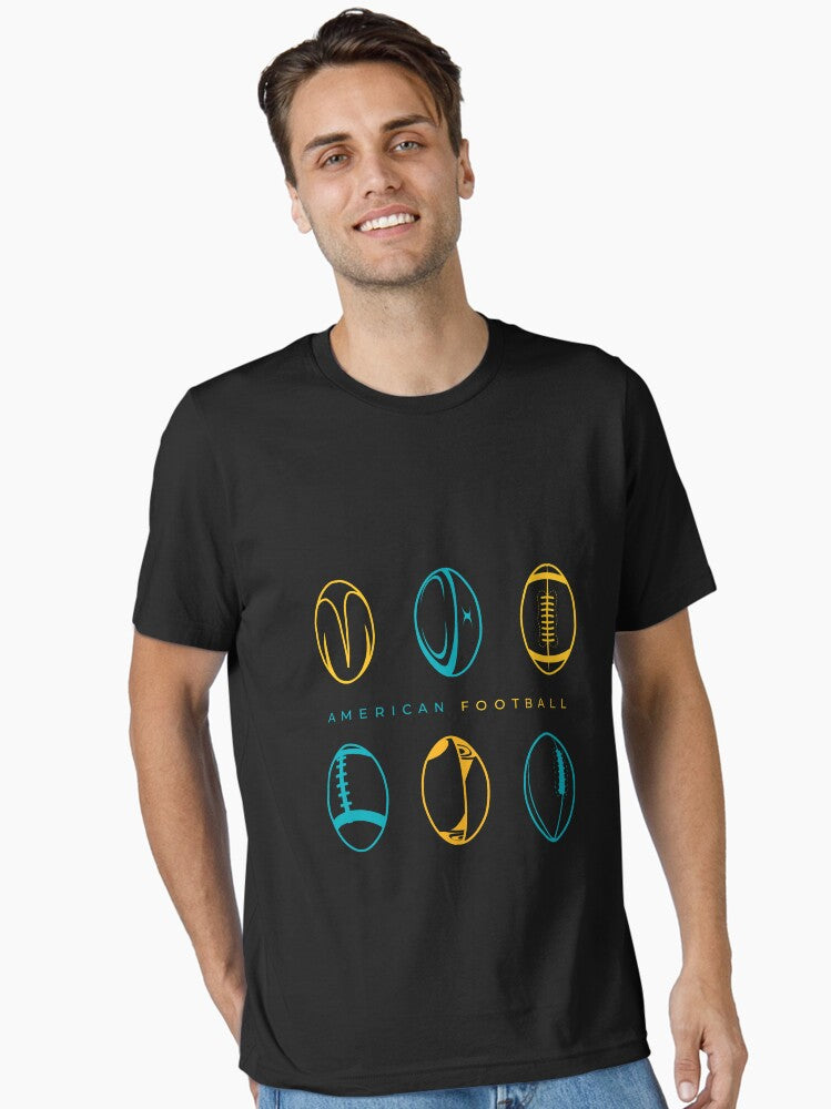 American Football T-Shirt, Retro Graphic Tee for Print on Demand Fans
